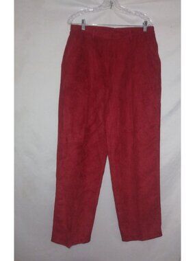 Allyson Whitmore 14W Deep Red Super Soft Suede Look Holiday Pants Plus